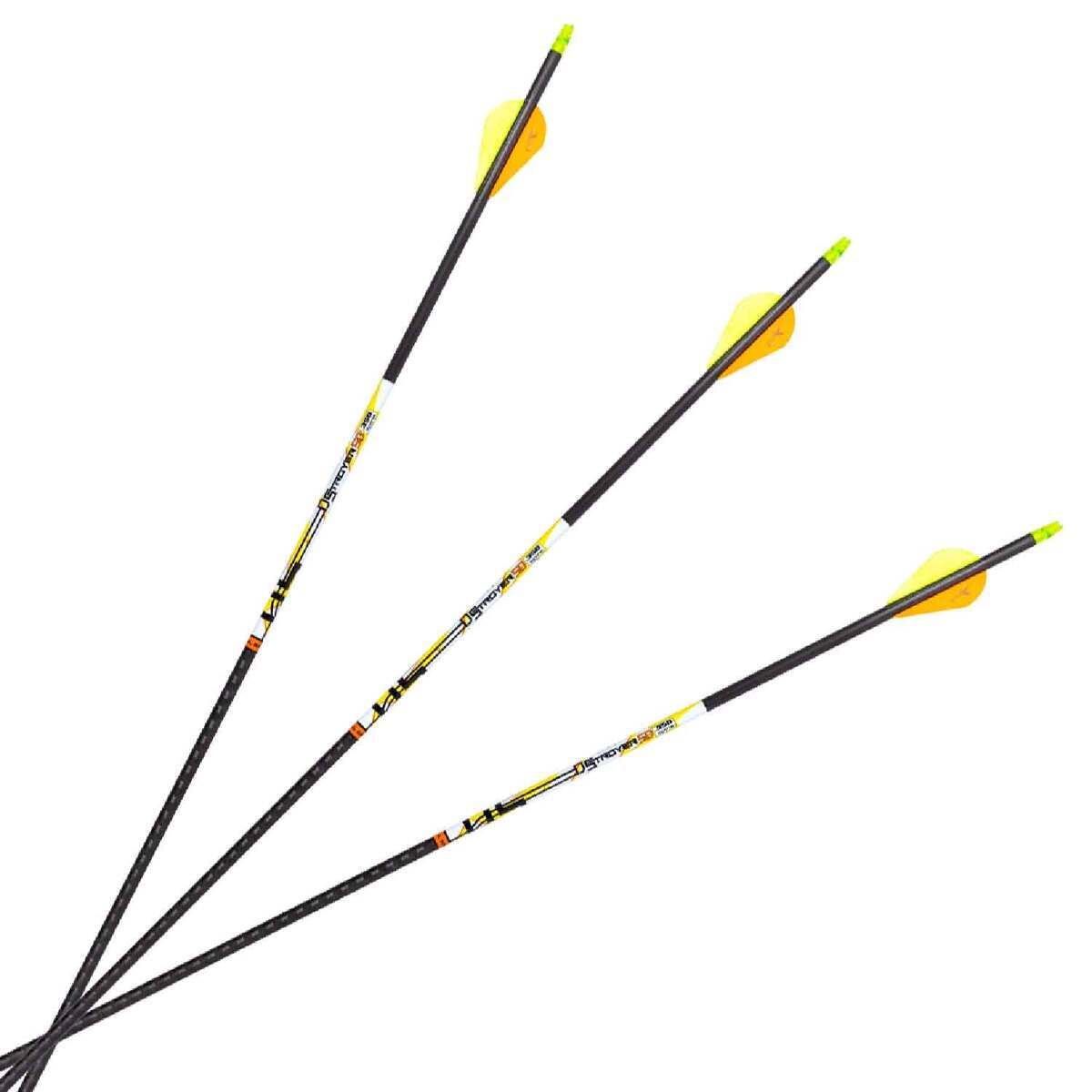 Carbon Express D-Stroyer SD 300 spine Carbon Arrows - 12 Pack - Black/Yellow Carbon Express D-Stroyer SD 300 spine Carbon Arrows - 12 Pack - Black/Yellow