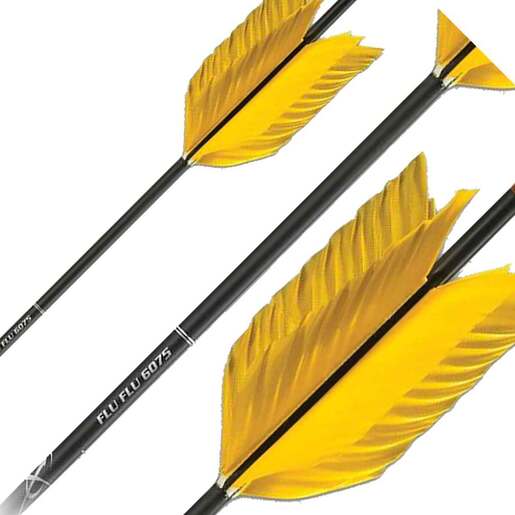 Carbon Express Flu Flu Carbon Arrows – 6 Pack – Black