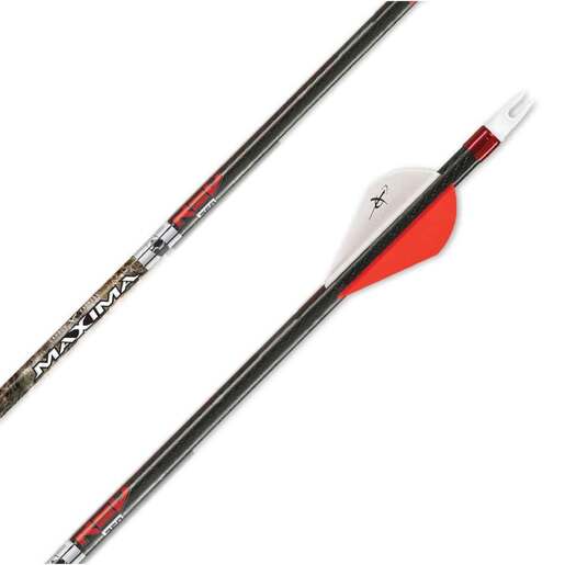 Carbon Express Maxima Red Contour 350 spine Carbon Arrows – 12 Pack – Black/Camouflage