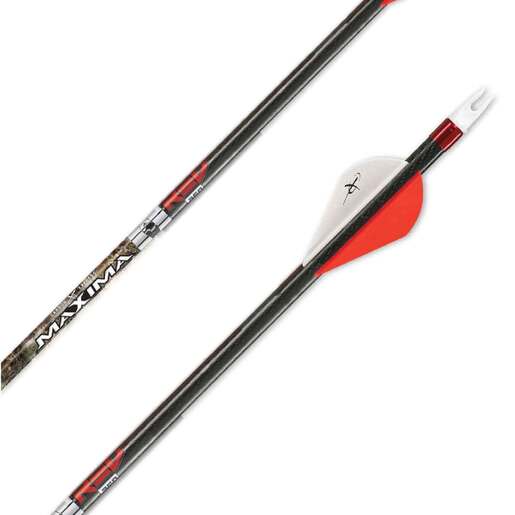 Carbon Express Maxima Red Contour 400 spine Carbon Arrows – 12 Pack – Black/Camouflage