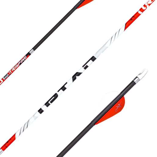Carbon Express Maxima Triad 350 Spine Carbon Arrows – 6 Pack – Black/Red/White