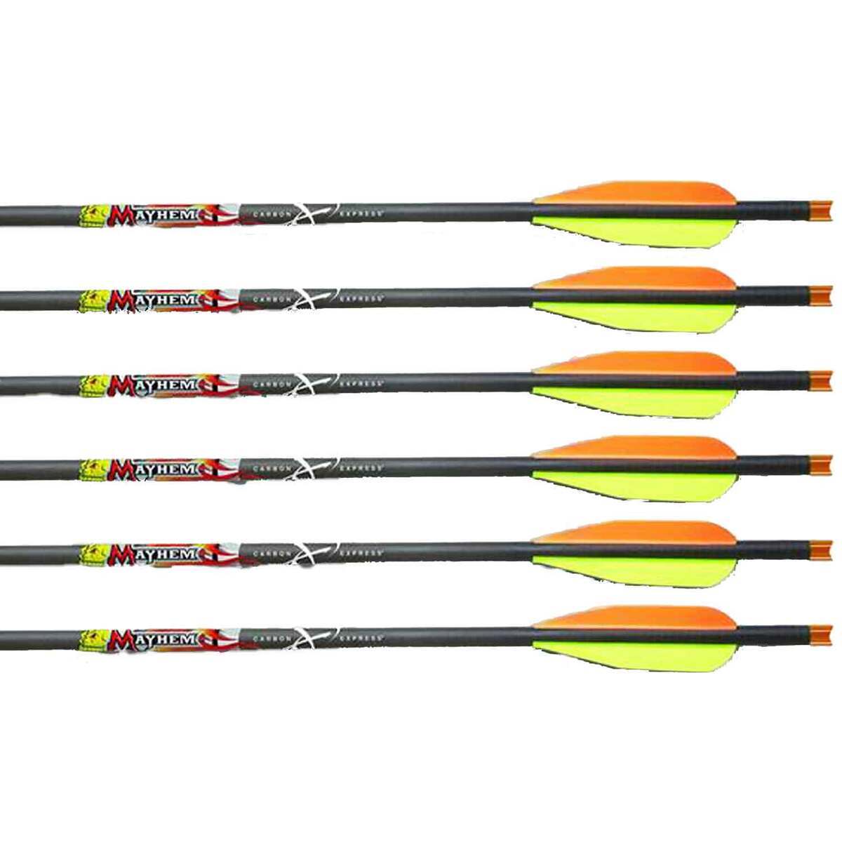 Carbon Express Mayhem 20in Carbon Crossbow Bolt - 6 Pack - Black Carbon Express Mayhem 20in Carbon Crossbow Bolt - 6 Pack - Black