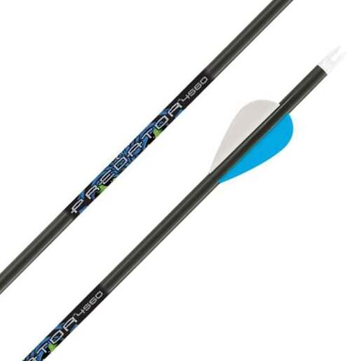 Carbon Express Predator 600 spine Carbon Arrows – 12 Pack – Black