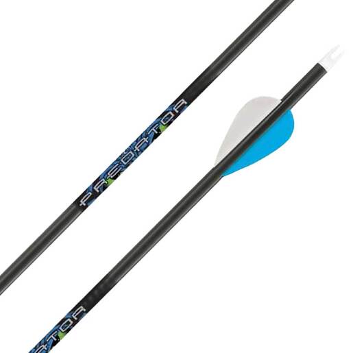 Carbon Express Predator 6075 spine Carbon Arrows – 12 Pack – Black