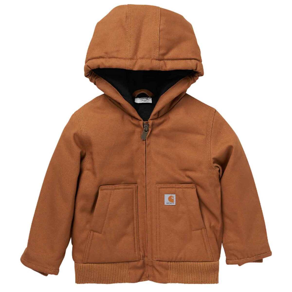 Carhartt Boys' Active Hooded Insulated Jacket - Brown - 24M - Brown 24 Carhartt Boys' Active Hooded Insulated Jacket - Brown - 24M - Brown 24