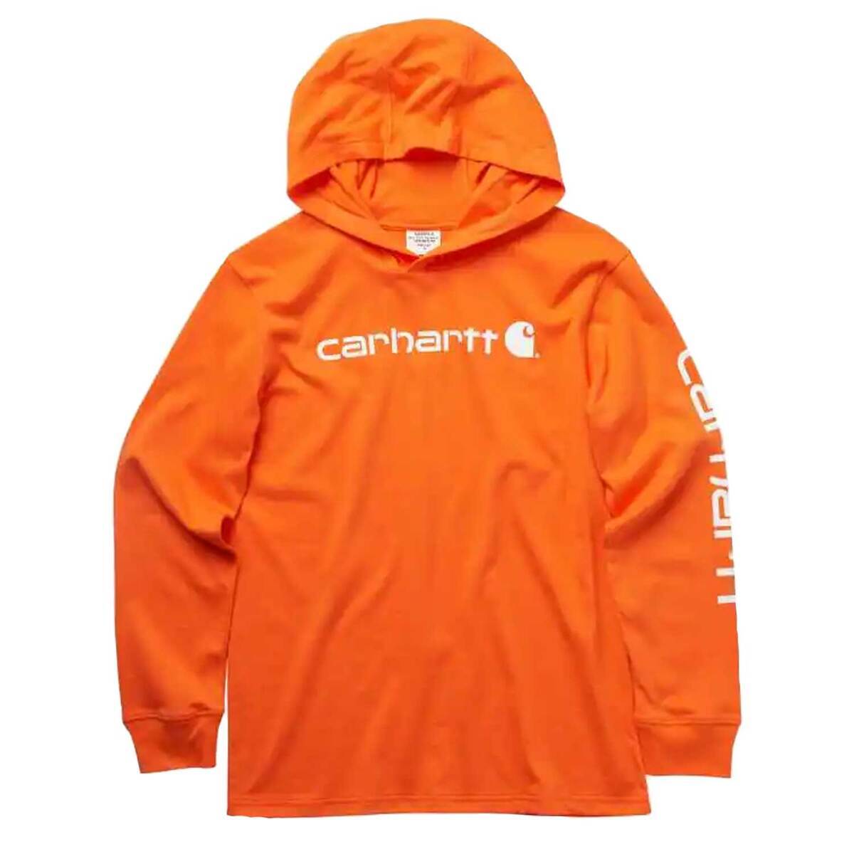 Carhartt Boys' Graphic Hooded Long Sleeve Shirt - Exotic Orange - M - Exotic Orange M Carhartt Boys' Graphic Hooded Long Sleeve Shirt - Exotic Orange - M - Exotic Orange M