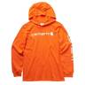 Carhartt Boys' Graphic Hooded Long Sleeve Shirt - Exotic Orange - M - Exotic Orange M