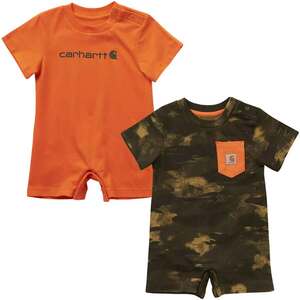 Carhartt Boys' Short Sleeve Camo Print Romper Set