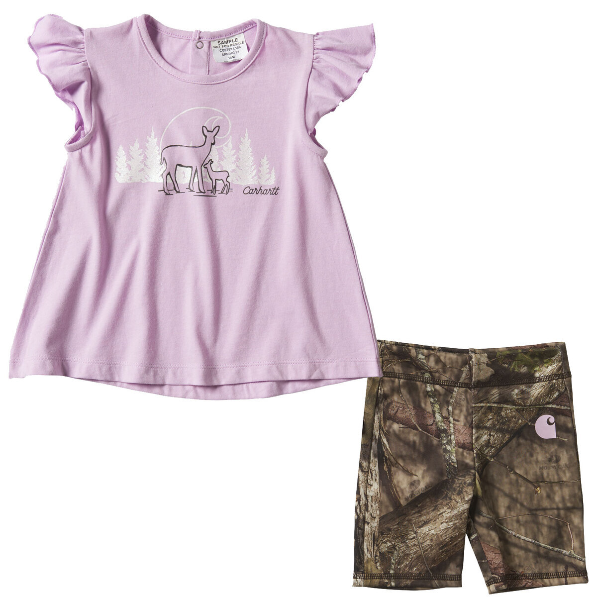 Carhartt Girls' Camo Bike Short Set Carhartt Girls' Camo Bike Short Set