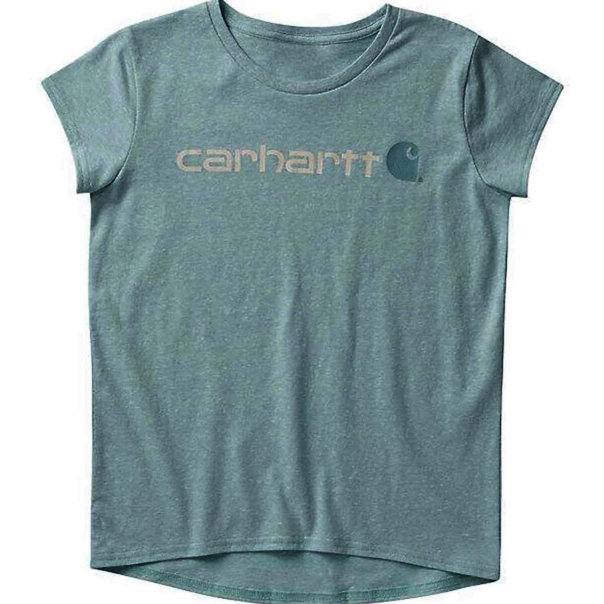 Carhartt Girls' Crewneck Core Logo Short Sleeve Casual Shirt Carhartt Girls' Crewneck Core Logo Short Sleeve Casual Shirt
