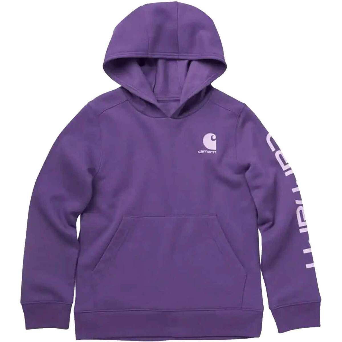 Carhartt Girls' Fleece Logo Pullover Hoodie Carhartt Girls' Fleece Logo Pullover Hoodie