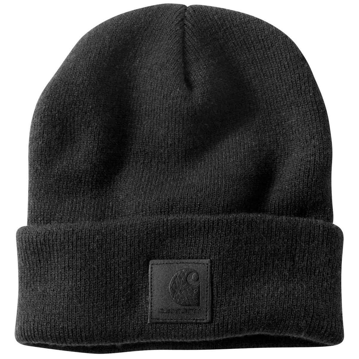 Carhartt Knit Leather Patch Beanie Carhartt Knit Leather Patch Beanie