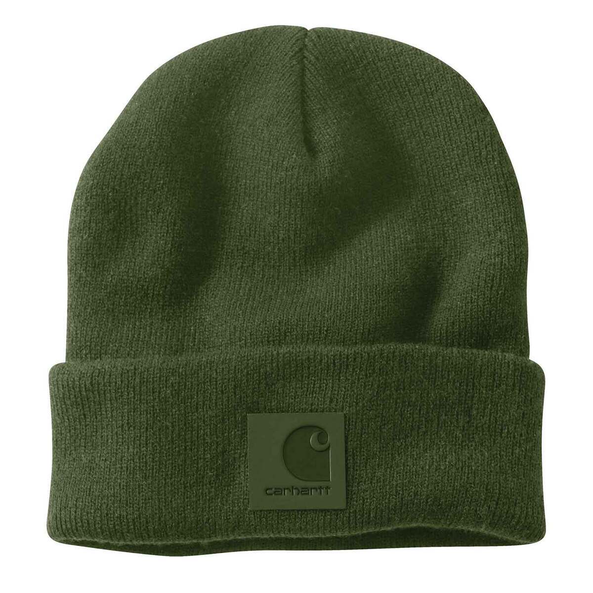 Carhartt Knit Leather Patch Beanie Carhartt Knit Leather Patch Beanie