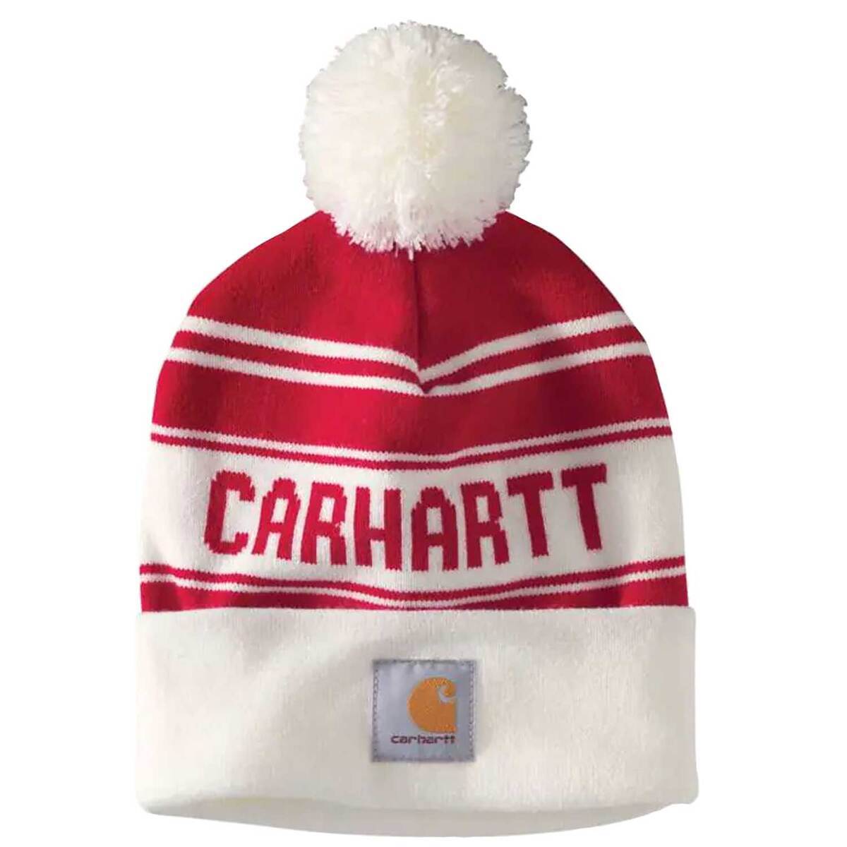 Carhartt Knit PomPom Cuffed Logo Beanie Sportsman's Warehouse