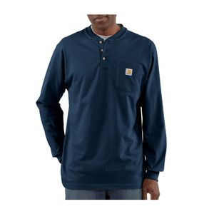 Carhartt Men's K128 Henley Workwear Long Sleeve Shirt