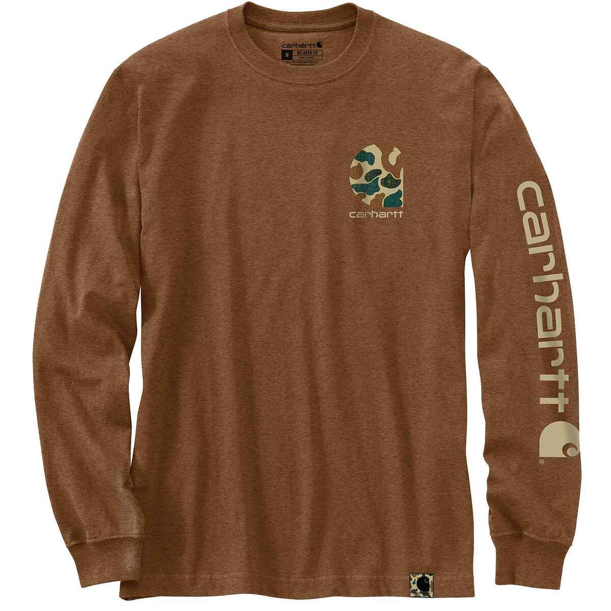 Carhartt Men's Camo Logo Graphic Long Sleeve Casual Shirt Carhartt Men's Camo Logo Graphic Long Sleeve Casual Shirt