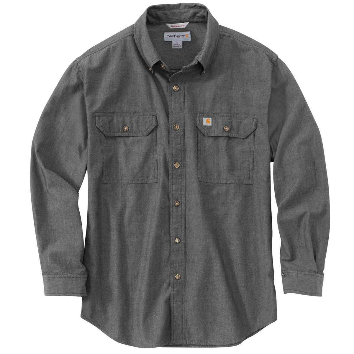 Carhartt Men's Chambray Original Fit Midweight Long Sleeve Work Shirt Carhartt Men's Chambray Original Fit Midweight Long Sleeve Work Shirt