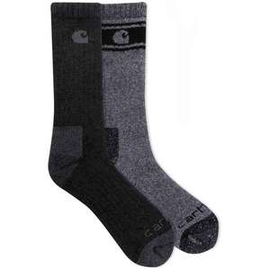 Carhartt Men's Cold Weather 4 Pack Work Socks - Black - L