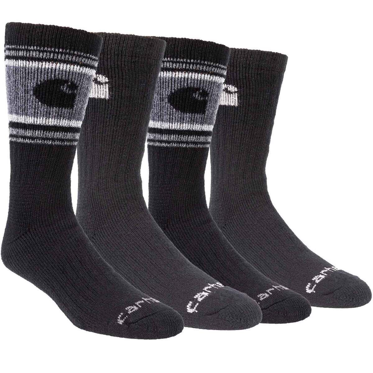 Carhartt Men's Cold Weather Crew 4 Pack Work Socks Carhartt Men's Cold Weather Crew 4 Pack Work Socks