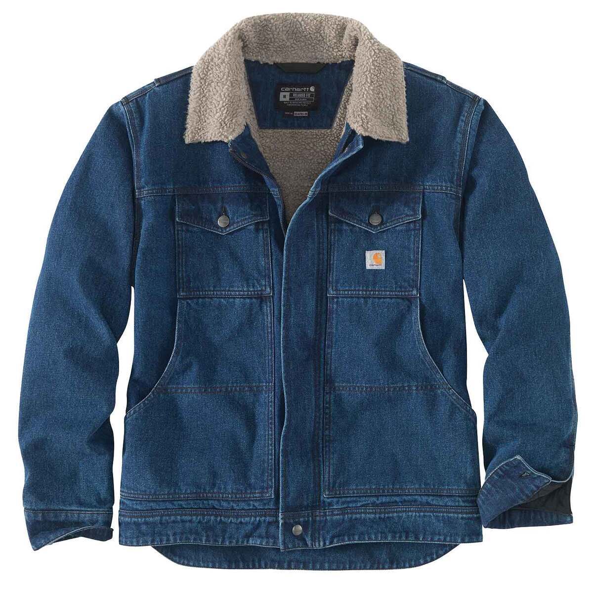 Carhartt Men's Denim Sherpa-Lined Work Jacket Carhartt Men's Denim Sherpa-Lined Work Jacket