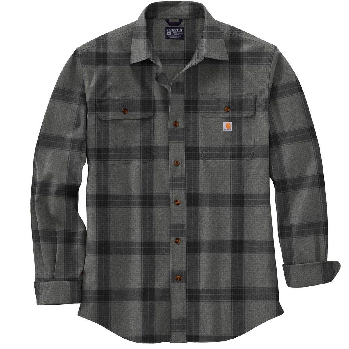 Carhartt Men's Flannel Plaid Long Sleeve Work Shirt Carhartt Men's Flannel Plaid Long Sleeve Work Shirt