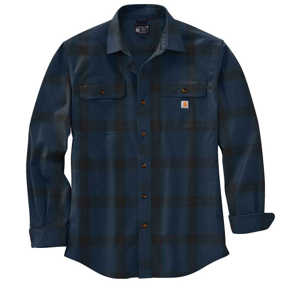 Carhartt Men's Flannel Plaid Long Sleeve Work Shirt Carhartt Men's Flannel Plaid Long Sleeve Work Shirt