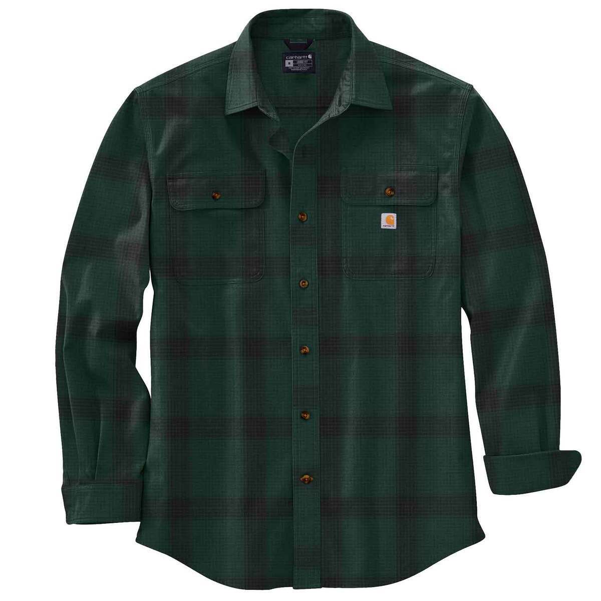 Carhartt Men's Flannel Plaid Long Sleeve Work Shirt Carhartt Men's Flannel Plaid Long Sleeve Work Shirt