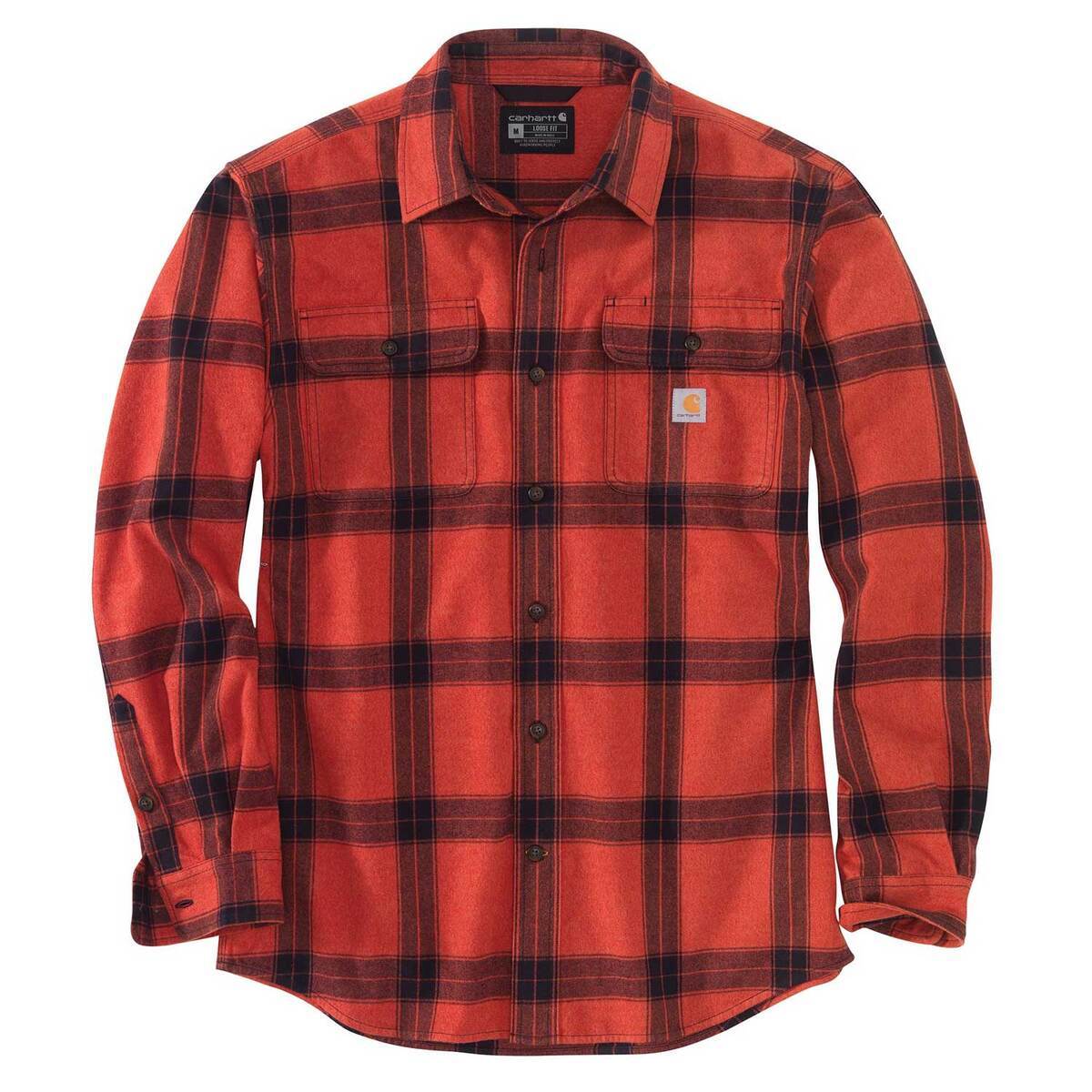 Carhartt Men's Flannel Plaid Long Sleeve Work Shirt Carhartt Men's Flannel Plaid Long Sleeve Work Shirt