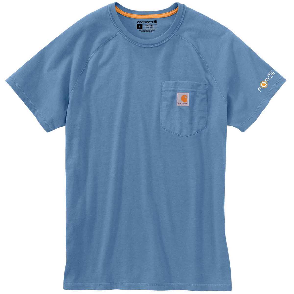 Carhartt Men's Force Delmont Short Sleeve Shirt - Coastal - XXL ...