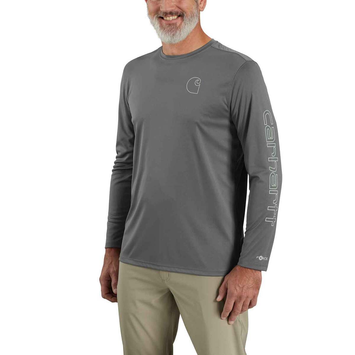 Carhartt Men's Force Sun Defender Lightweight Logo Graphic Long Sleeve ...