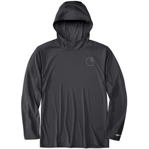 Carhartt Men's Force Sun Defender Relaxed Logo Hooded Long Sleeve Work Shirt