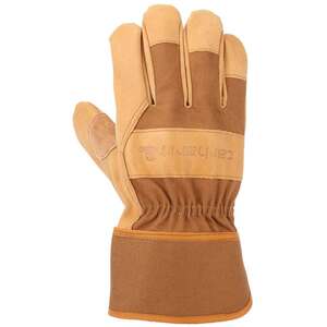 Carhartt Men's Grain Leather Safety Cuff Work Gloves