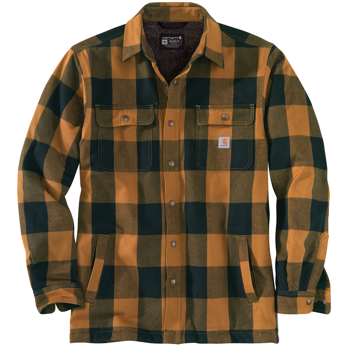 Carhartt Men's Heavyweight Flannel Sherpa Lined Shirt Jacket Carhartt Men's Heavyweight Flannel Sherpa Lined Shirt Jacket