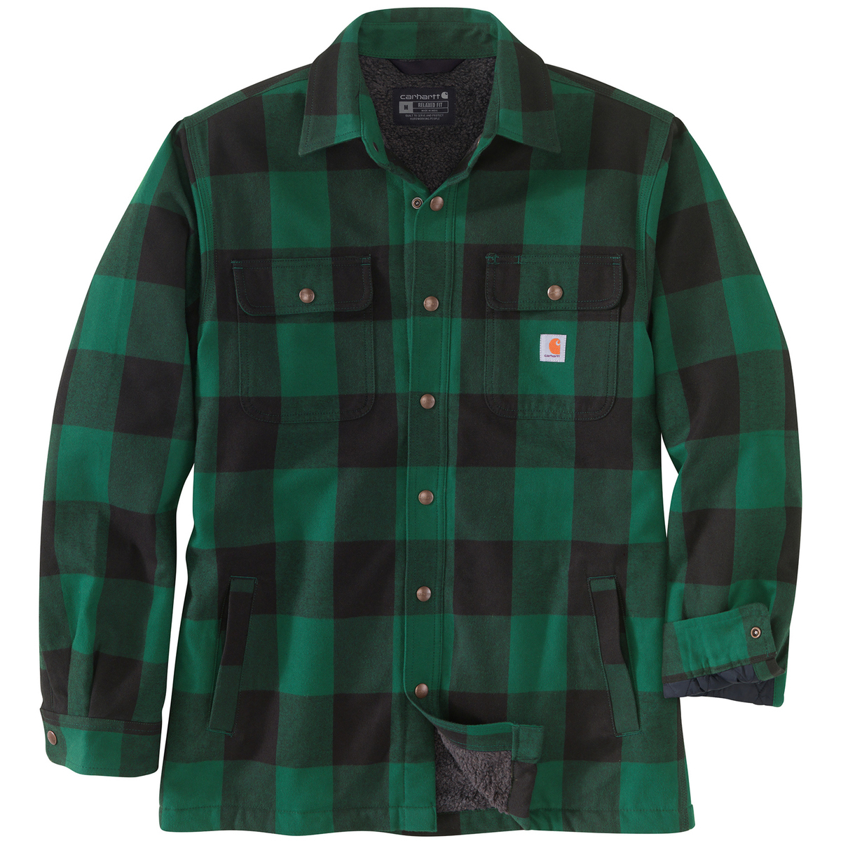 Carhartt Men's Heavyweight Flannel Sherpa Lined Shirt Jacket Carhartt Men's Heavyweight Flannel Sherpa Lined Shirt Jacket