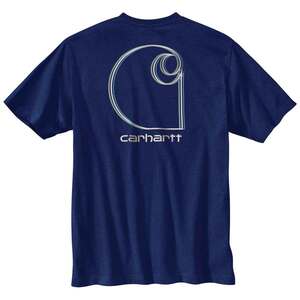 Carhartt Men's Heavyweight Pocket Logo Relaxed Fit Graphic Short Sleeve Casual Shirt