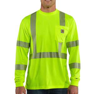 Carhartt Men's High Visibility Class 3 Long Sleeve Work Shirt