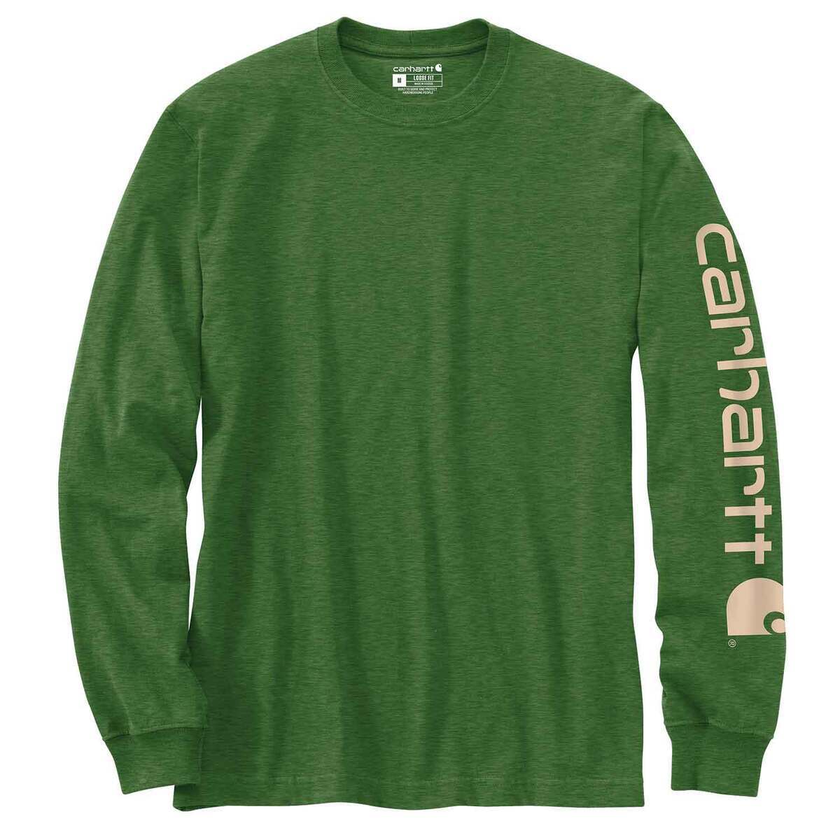 Carhartt Men's Loose Fit Heavyweight Graphic Logo Long Sleeve Work Shirt Carhartt Men's Loose Fit Heavyweight Graphic Logo Long Sleeve Work Shirt