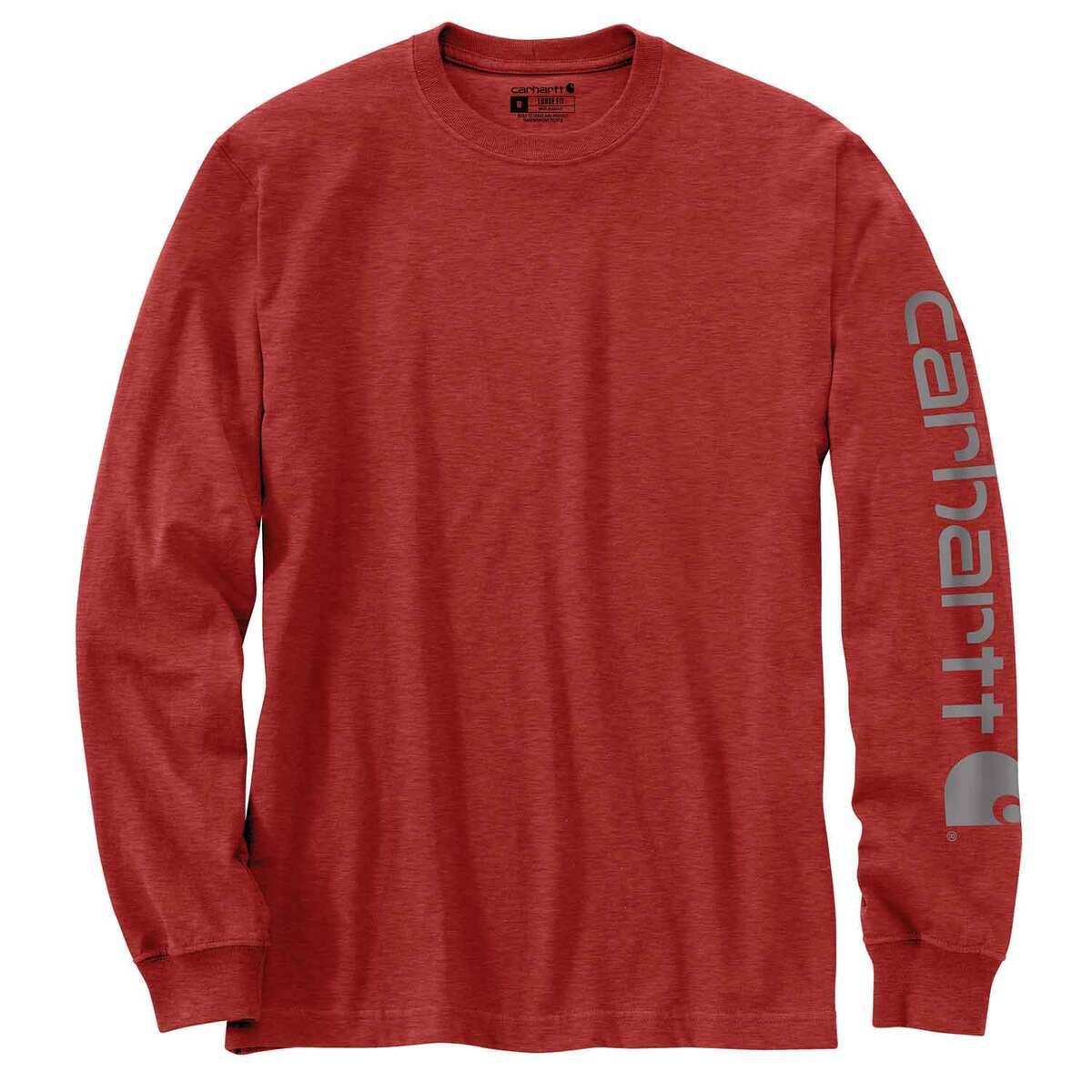 Carhartt Men's Loose Fit Heavyweight Graphic Logo Long Sleeve Work Shirt Carhartt Men's Loose Fit Heavyweight Graphic Logo Long Sleeve Work Shirt