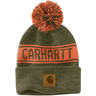 Carhartt Men's Knit Pom Pom Beanie - Winter Moss - Winter Moss One Size Fits Most