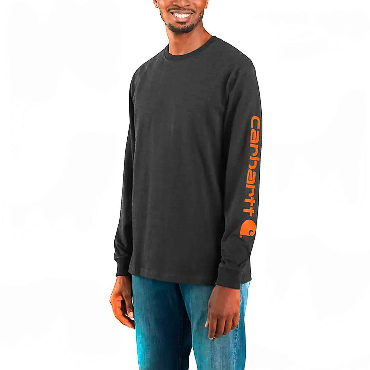 Carhartt Men's Loose Fit Heavyweight Graphic Logo Long Sleeve Work Shirt Carhartt Men's Loose Fit Heavyweight Graphic Logo Long Sleeve Work Shirt