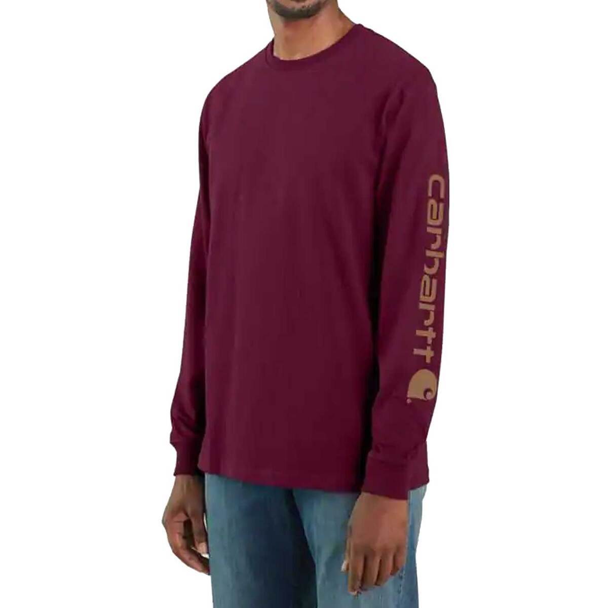 Carhartt Men's Loose Fit Heavyweight Logo Long Sleeve Shirt Carhartt Men's Loose Fit Heavyweight Logo Long Sleeve Shirt