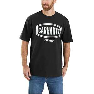 Carhartt Men's Logo Loose Fit Heavyweight Short Sleeve Casual Shirt