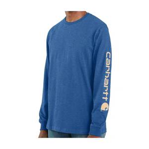 Carhartt Men's Loose Fit Logo Graphic Heavyweight Long Sleeve Shirt