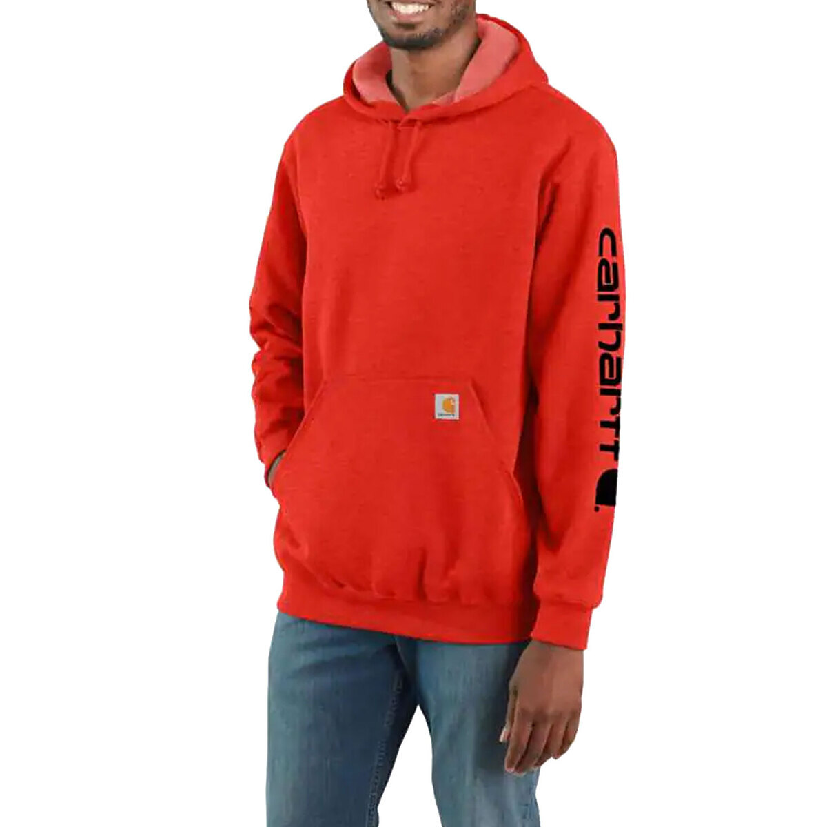 Carhartt Men's Loose Fit Midweight Logo Sleeve Work Hoodie Carhartt Men's Loose Fit Midweight Logo Sleeve Work Hoodie