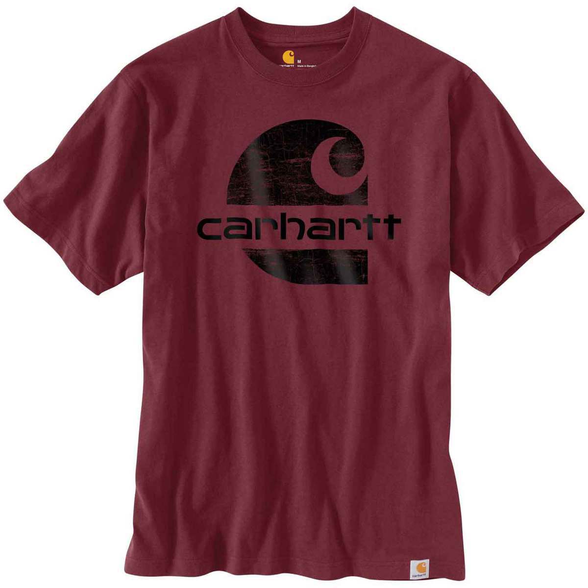 Carhartt Men's Original Fit Logo Short Sleeve Shirt - Port - XL - Port ...