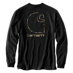 Carhartt Men's Pocket Camo C Graphic Long Sleeve Casual Shirt - Black - 3XL