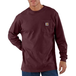 Carhartt Men's Pocket Workwear Long Sleeve Shirt - Port - XL