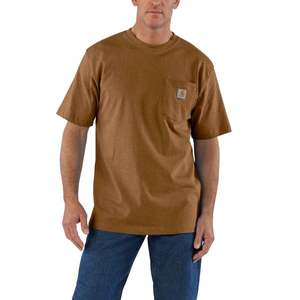 Carhartt Men's Loose Fit Heavyweight Short Sleeve Work Shirt - Carhartt Brown - 3XL