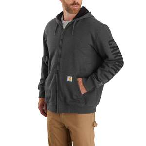 Carhartt Men's Rain Defender Fleece Lined Work Sweatshirt - Carbon Heather - 3XL