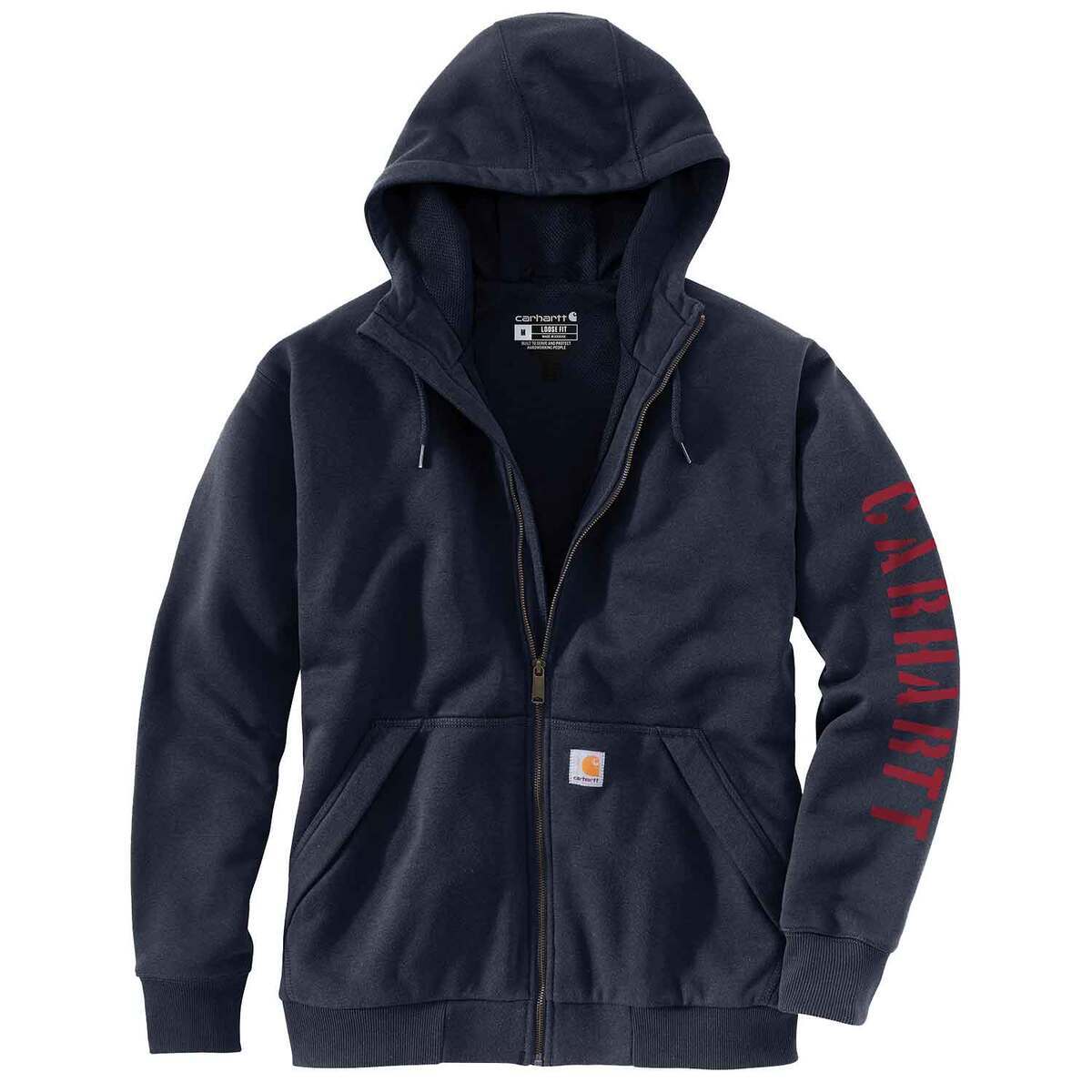 Carhartt Men's Rain Defender Logo Graphic Fleece Jacket Carhartt Men's Rain Defender Logo Graphic Fleece Jacket